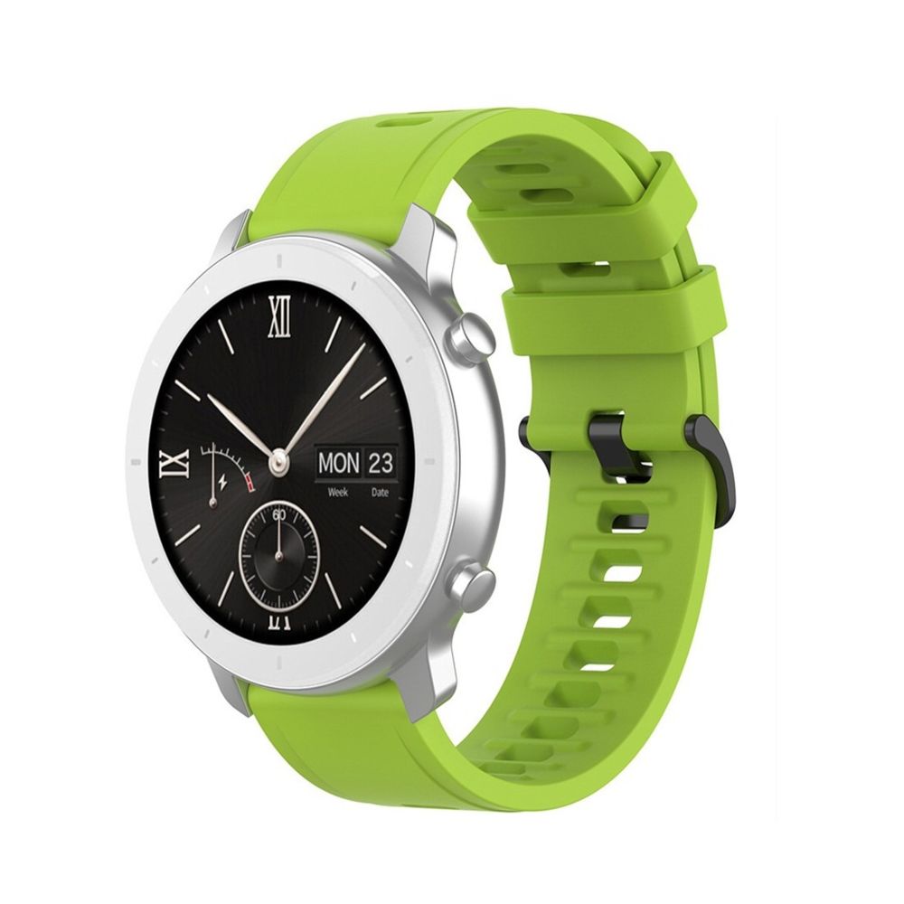 Wewoo - Bracelet pour montre connectée de remplacement de Smartwatch en silicone Amazfit GTRtaille 22 mm vert - Bracelet connecté
