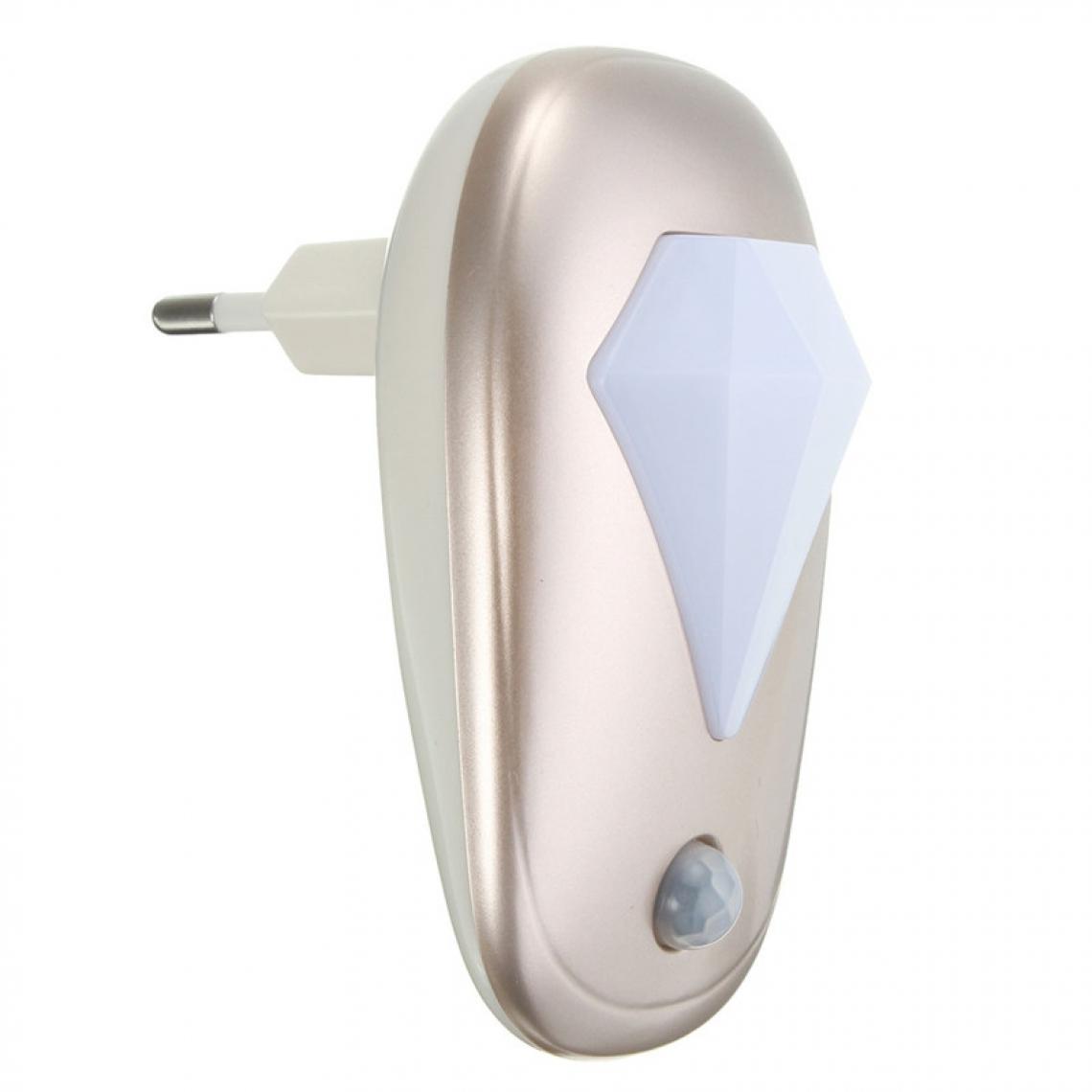 Wewoo - Lampe de secours à lumière de nuit à LED avec capteur automatique d'induction du corps humain pour la chambre à couchersalle de bainscuisinecouloir de couloirCA 100-240Vprise UE or - Détecteur connecté