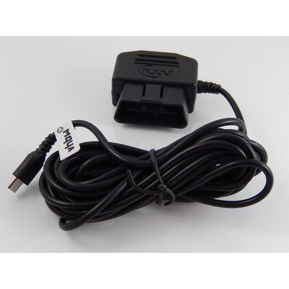 Vhbw - vhbw OBD2 Micro-Câble USB Câble de recharge pour Dashcam GPS Navi Smartphone 3,5m - Caméras Sportives