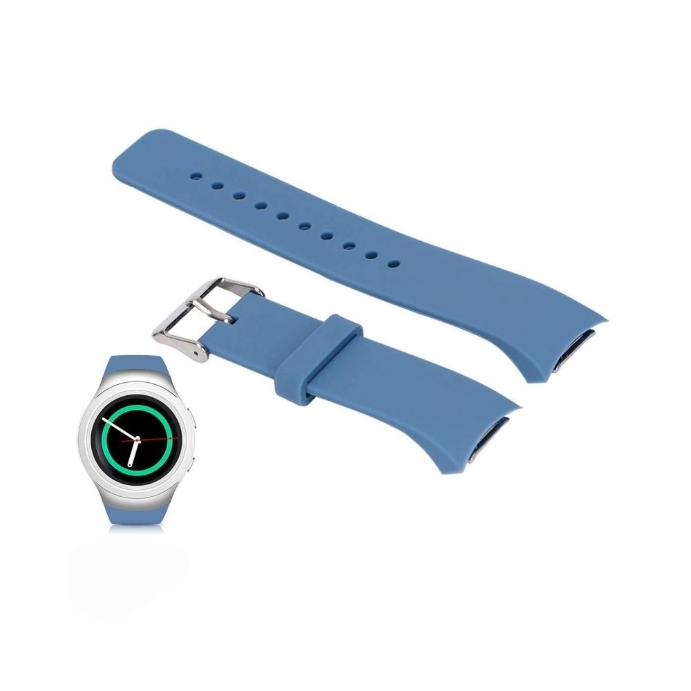 Wewoo - Bracelet de montre couleur unie avec dragonne pour Galaxy Gear S2 R720 (bleu marine) - Bracelet connecté
