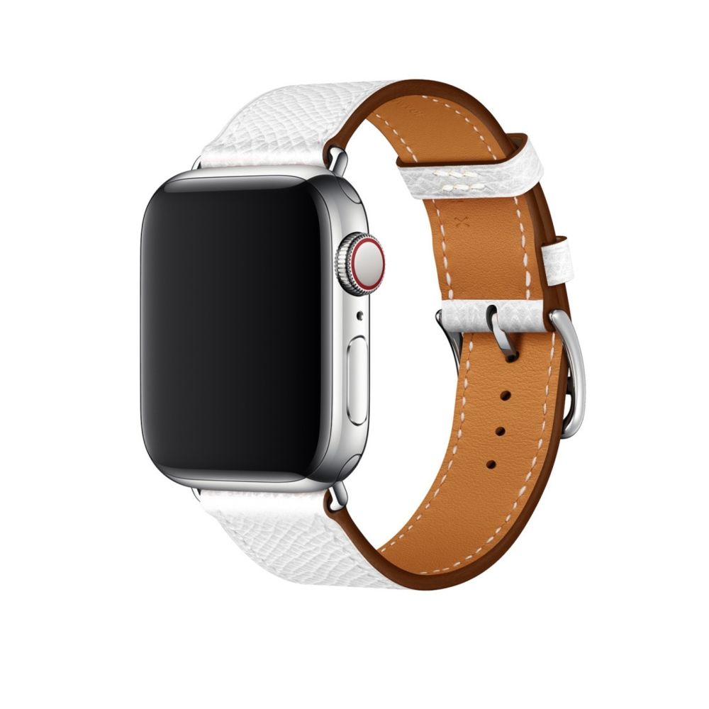 Wewoo - Pour Apple Watch 3/2/1 Génération 42mm Cross Band en Cuir Universel Blanc - Accessoires montres connectées