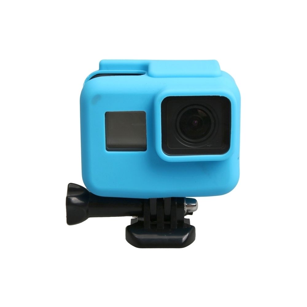 Wewoo - Coque bleu pour GoPro HERO5 Bordure en Silicone Cadre de Monture Boîtier de Protection de - Caméras Sportives