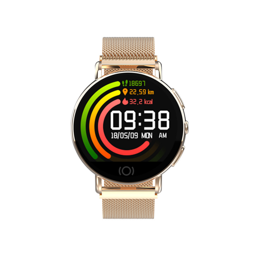 Generic - Smart Watch Motion Meter Steps Bracelet simple grand écran or rose - Montre connectée