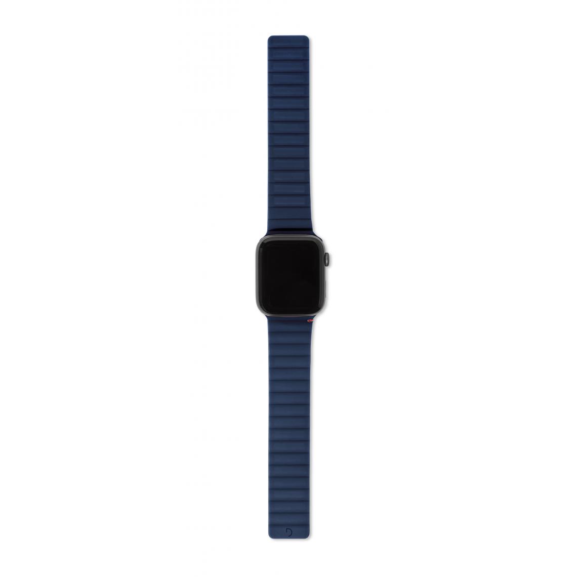 Decoded - DECODED Silicone Magnetic Traction Strap | Series 6 / SE / 5 / 4 (44mm) - 3 / 2 / 1 (42mm) (Matte Navy) - Accessoires Apple Watch