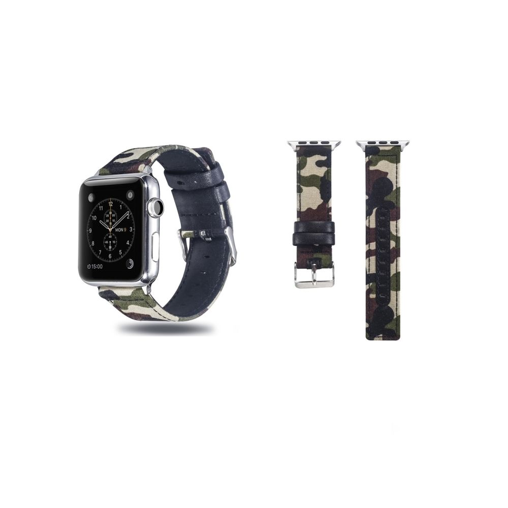 Wewoo - Bracelet pour montre-bracelet en cuir pleine fleur pour Apple Watch séries 4, 3 et 2 et 1 et 38 et 40 mm - Accessoires Apple Watch