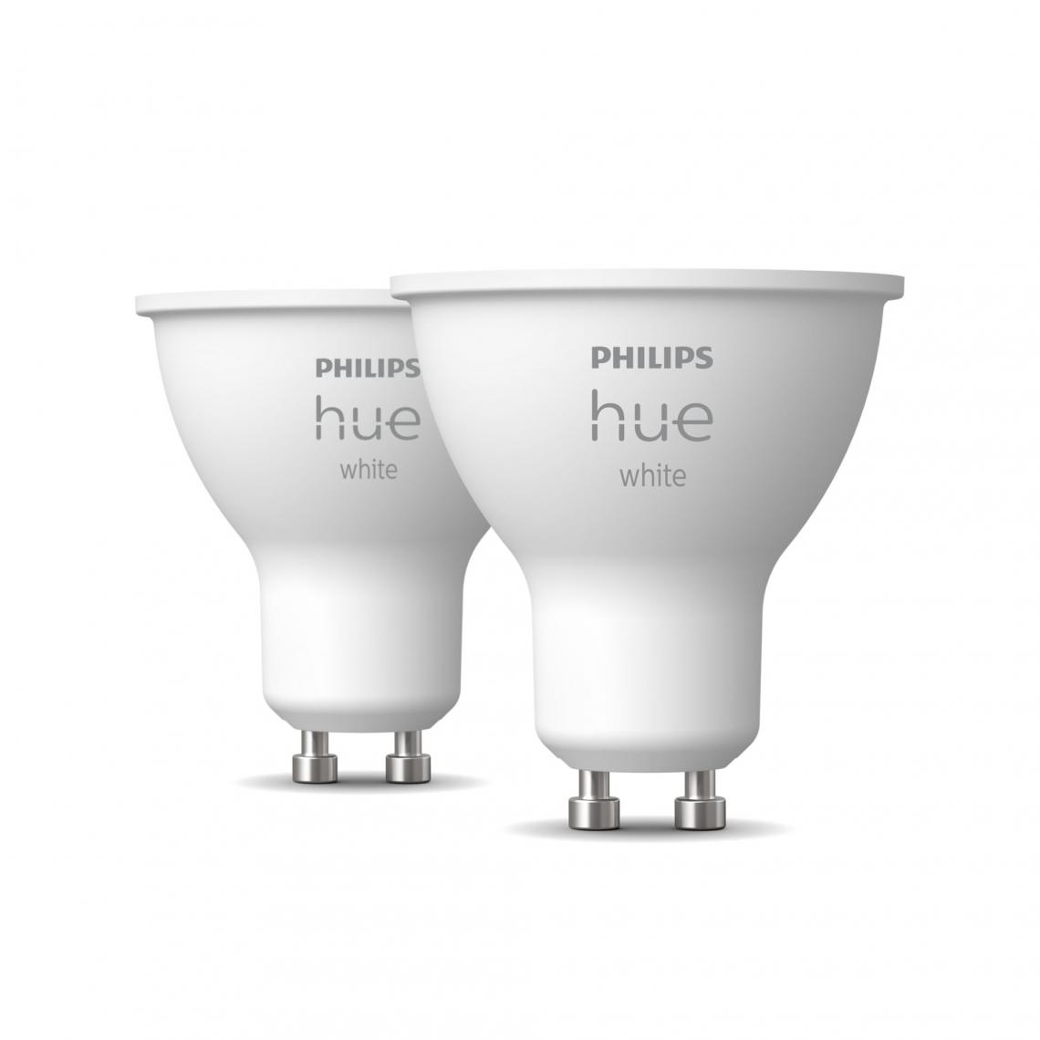 Philips Hue - Lumière connectée Philips HW 5.5W GU10 X2 - Accessoires sécurité connectée