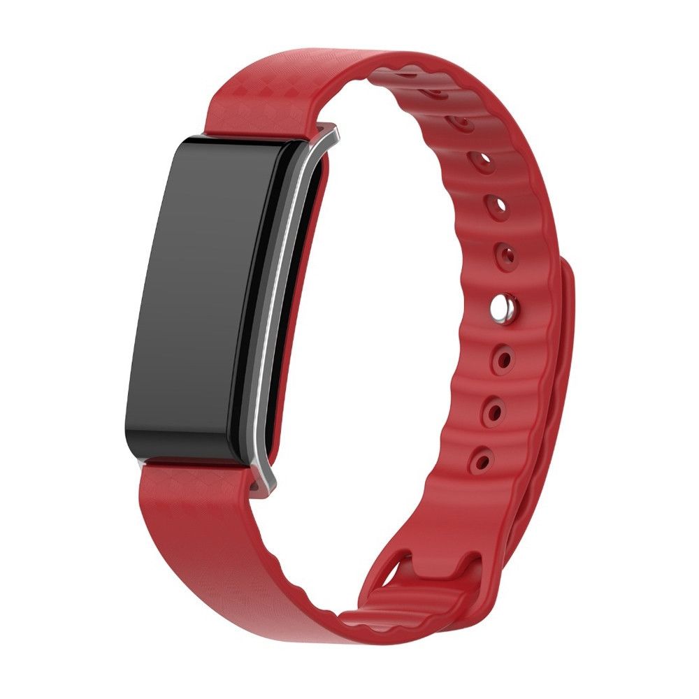 Wewoo - Bracelet pour montre connectée Dragonne en silicone Huawei Honor A2 rouge - Bracelet connecté
