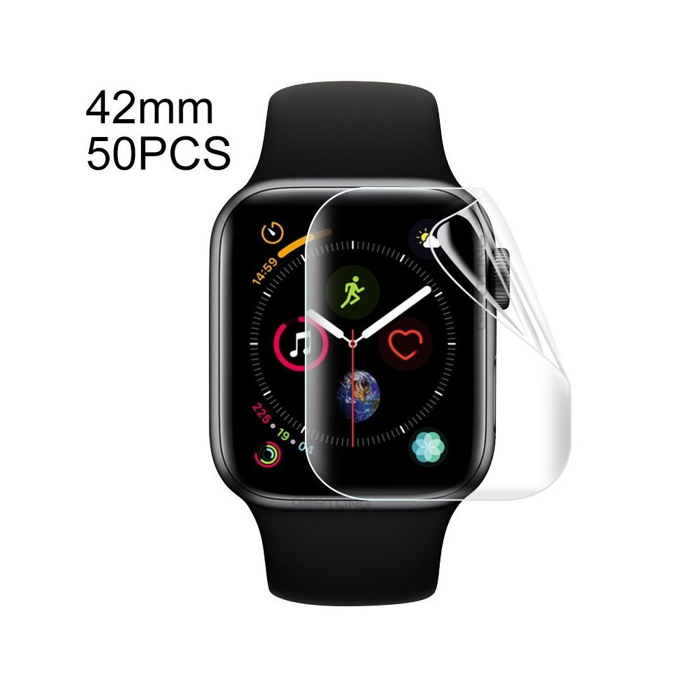 Wewoo - 50 PCS Pour Apple Watch 42mm Film Hydrogel Souple Protecteur Couverture Complète - Accessoires montres connectées