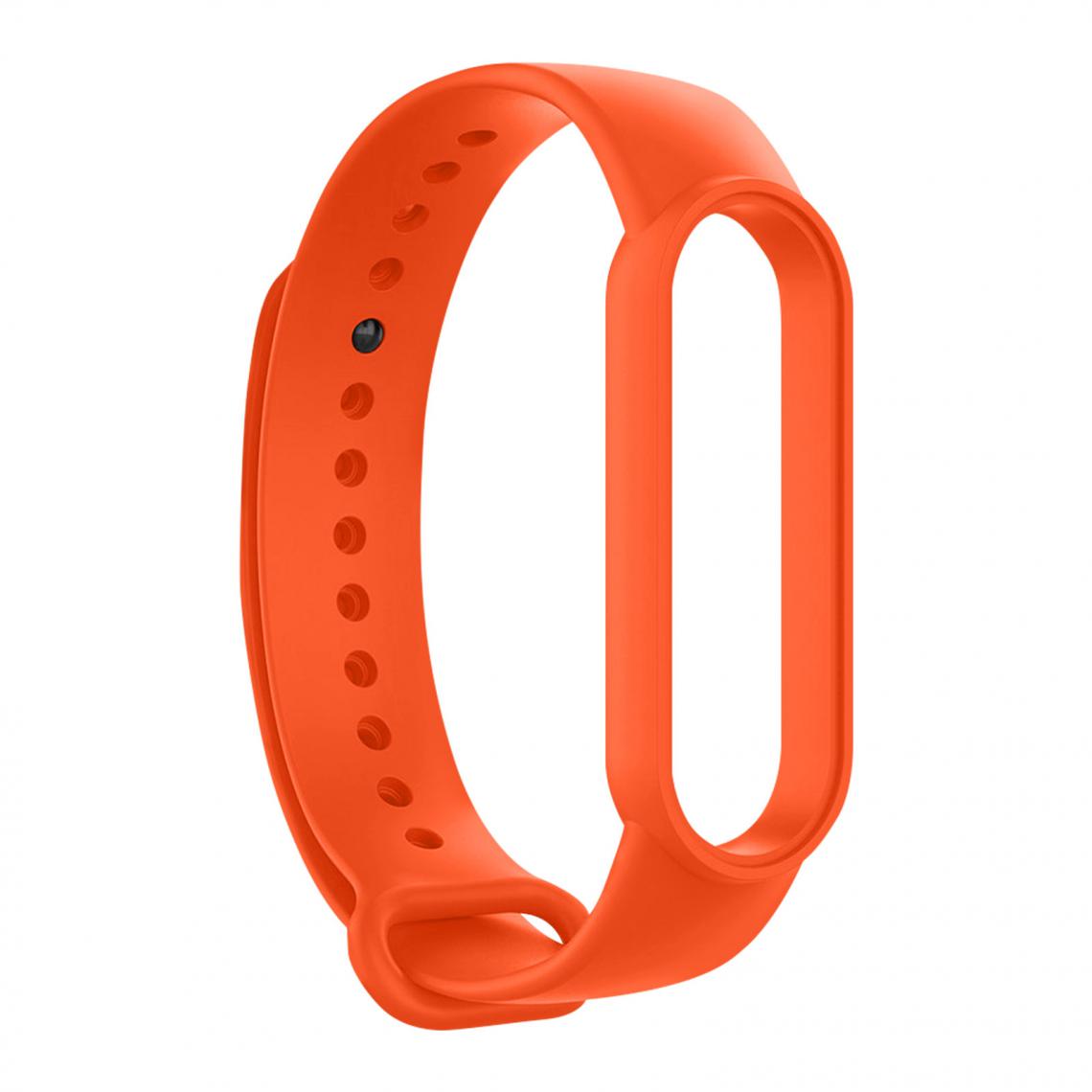 Avizar - Bracelet Sport Xiaomi Mi Band 6 et 5 Silicone Premium Soft-touch Léger Orange - Accessoires montres connectées