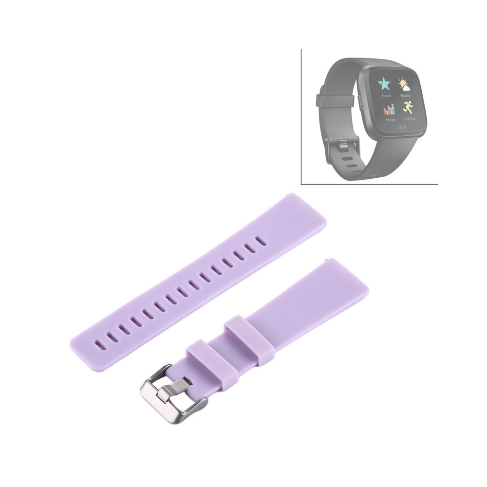Wewoo - Bracelet pour montre connectée Fitbit Versa Simple Mode De En Silicone Rose Clair - Bracelet connecté