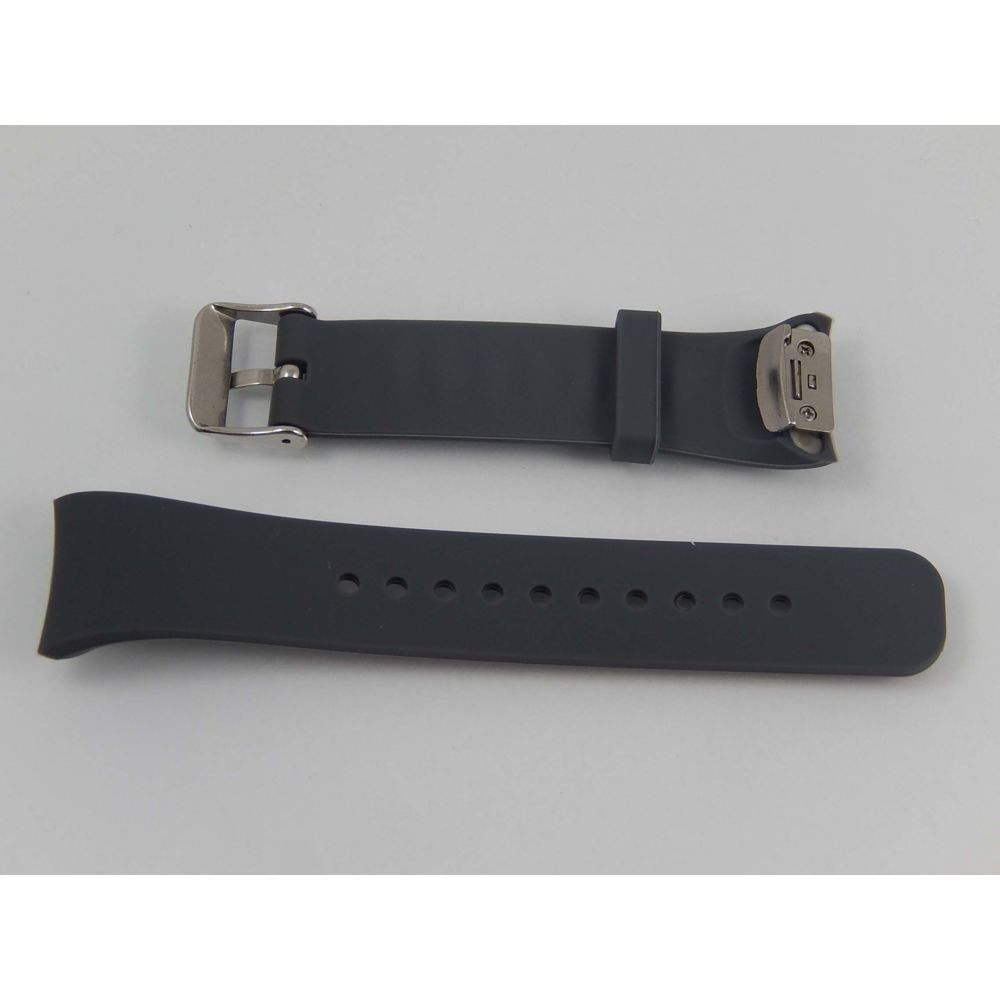 Vhbw - vhbw bracelet compatible avec Samsung Gear Fit 2 SM-R360 montre connectée - 11.9cm + 8.7cm silicone gris - Accessoires montres connectées