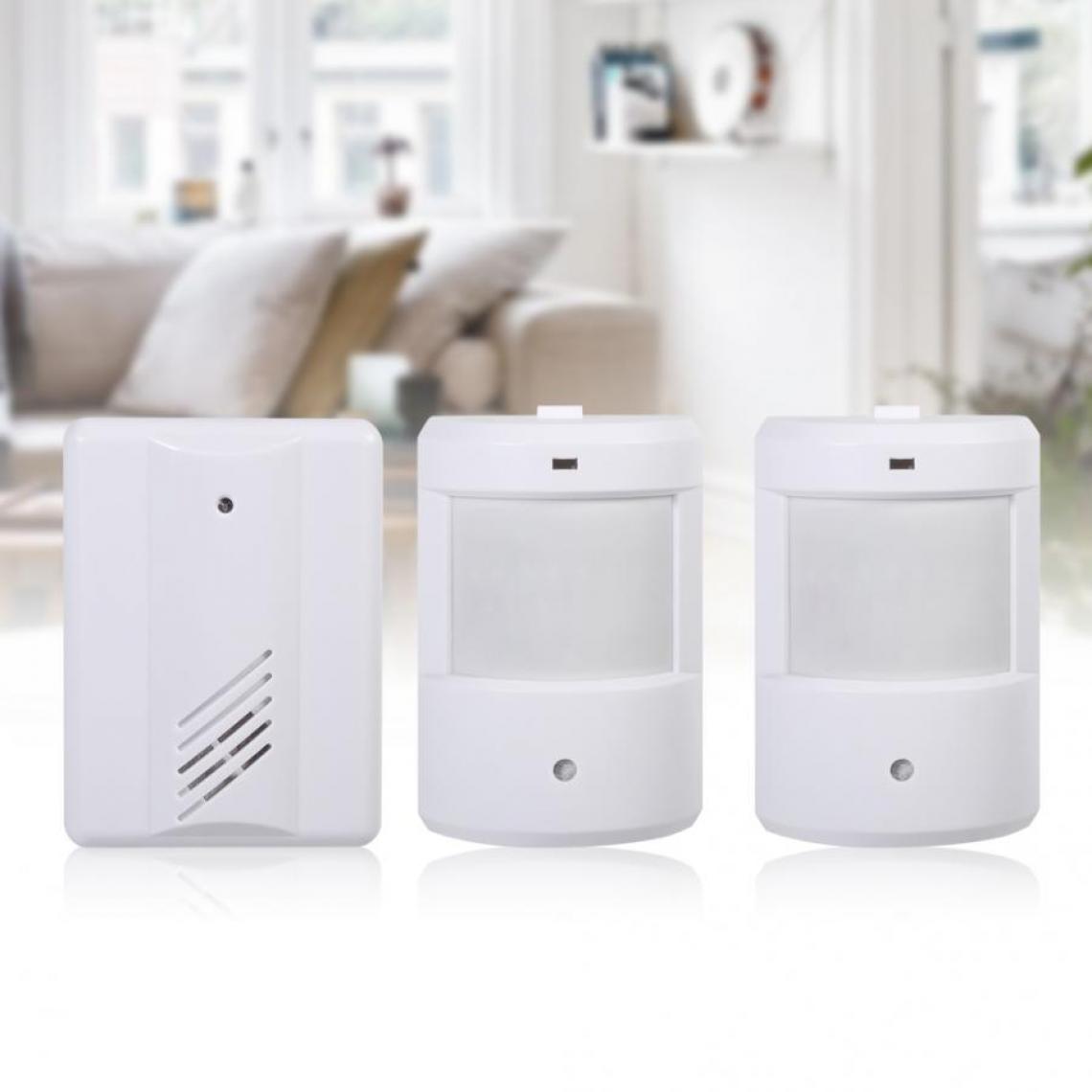 Universal - Split home wireless sensor doorbell for two store doorbell welcome device commercial smart doorbell sensor(blanche) - Sonnette et visiophone connecté