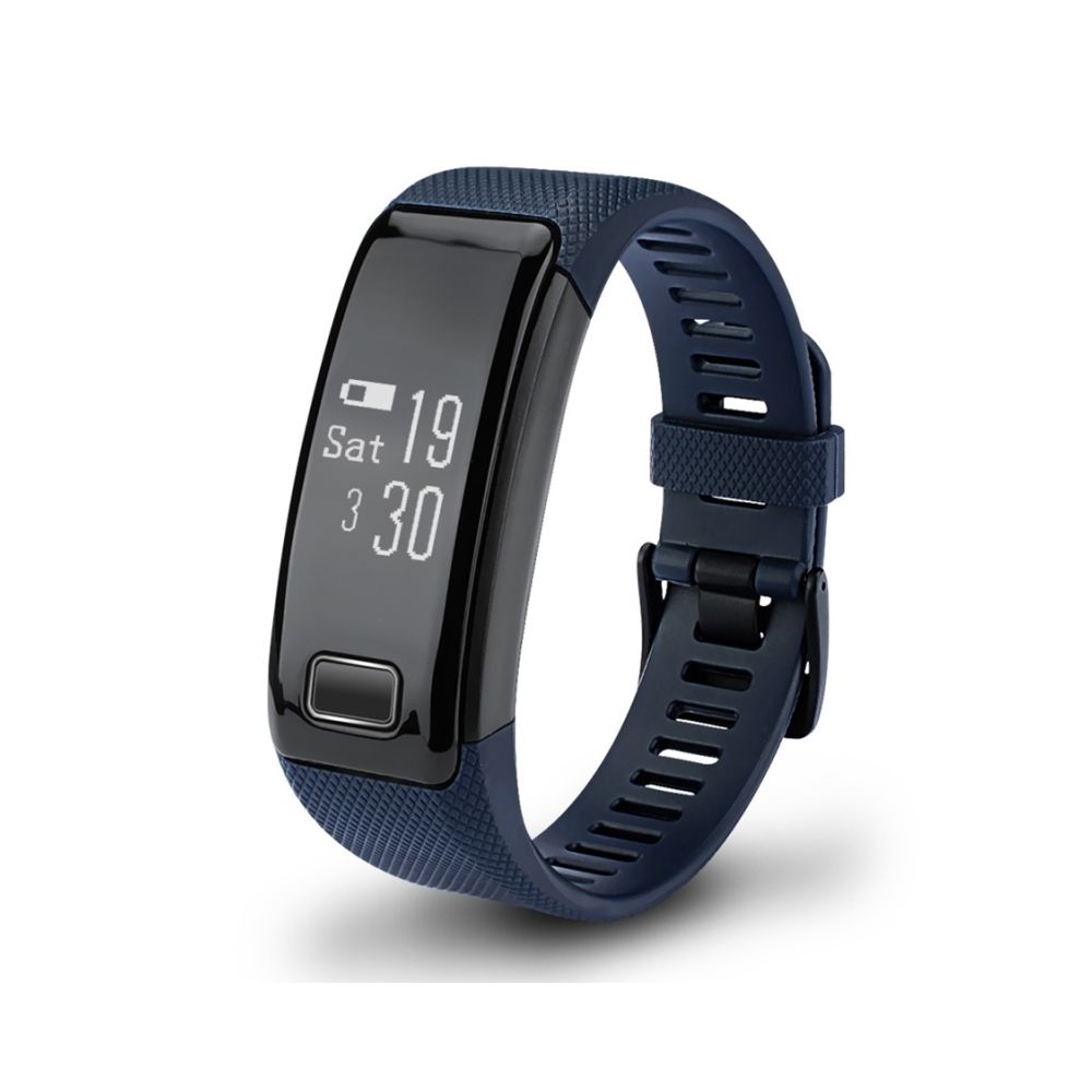 Wewoo - Bracelet connecté bleu 0.71 pouces HD écran tactile OLED Bluetooth Smart Bracelet, IP67 imperméable, podomètre de / Moniteur de pression artérielle / de fréquence cardiaque / d'oxygène sanguin, Compatible avec Android et iOS Téléphones - Bracelet connecté