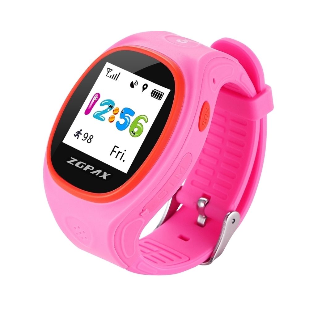 Wewoo - Montre connectée rose 1.22 pouces IPS écran belle de suivi des Smartwatch Enfants GPS, carte SIM, réseau 2G, positionnement précis, appel vocal HD, podomètre, réveil, numéro de la famille cadran de vitesse - Montre connectée