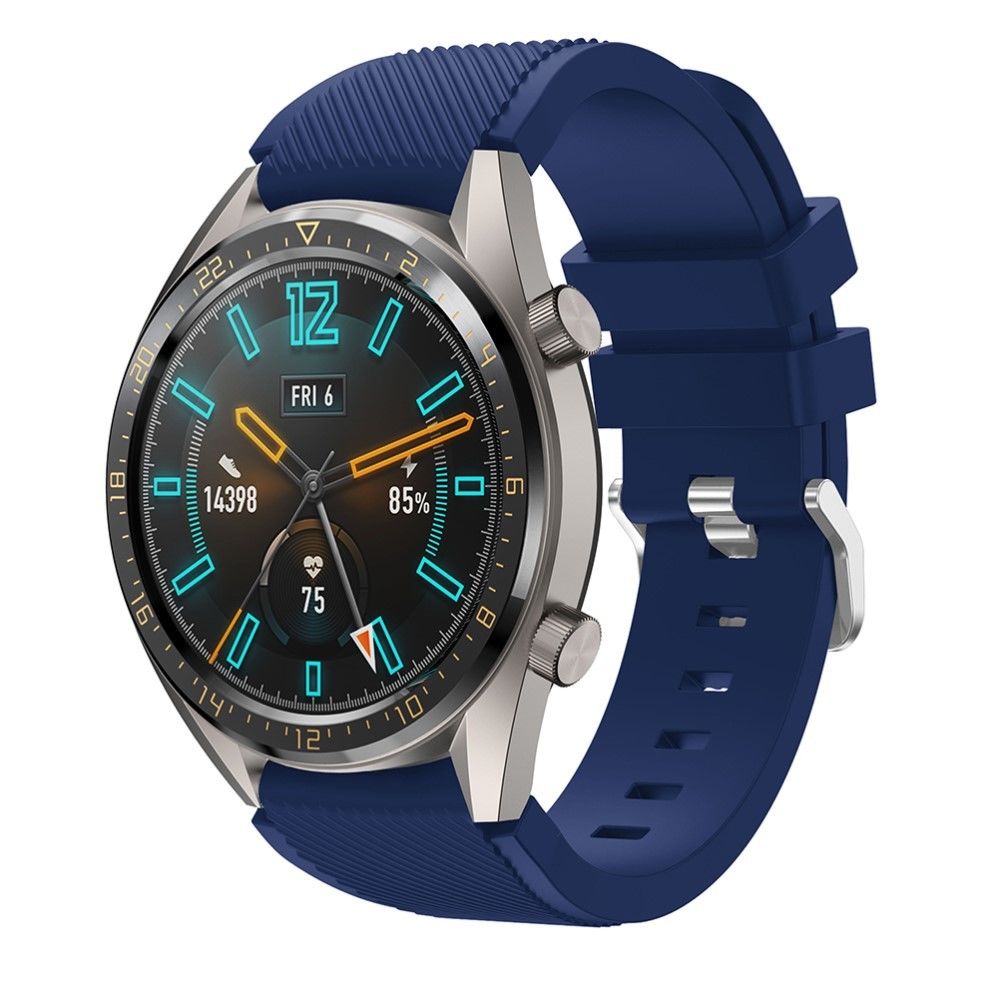 marque generique - Bracelet en silicone bleu foncé pour votre Huawei Watch GT - Accessoires bracelet connecté