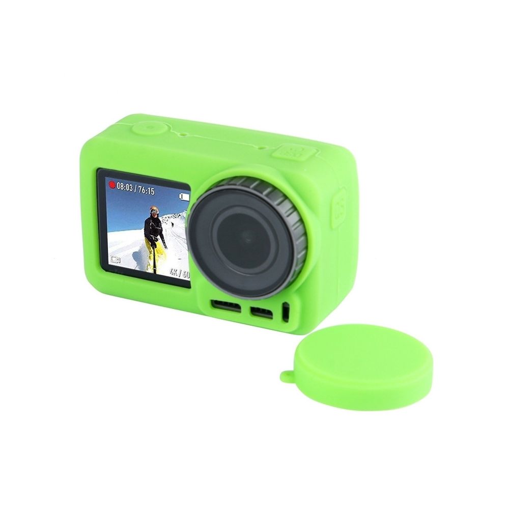 Wewoo - Etui de protection en silicone avec cache-objectif pour Action Osmo Vert - Caméras Sportives