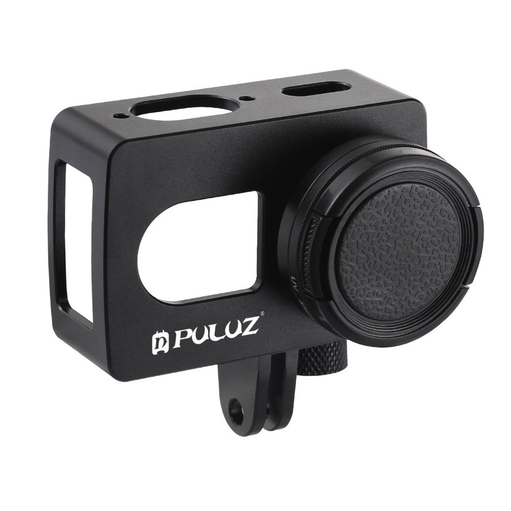 Wewoo - Boitiers GoPro en métal Cage de protection alliage d'aluminium avec boîtier de commande numérique Shell lentille UV de 37 mm pour caméra d'action Xiaomi Xiaoyi II 4K noir - Caméras Sportives