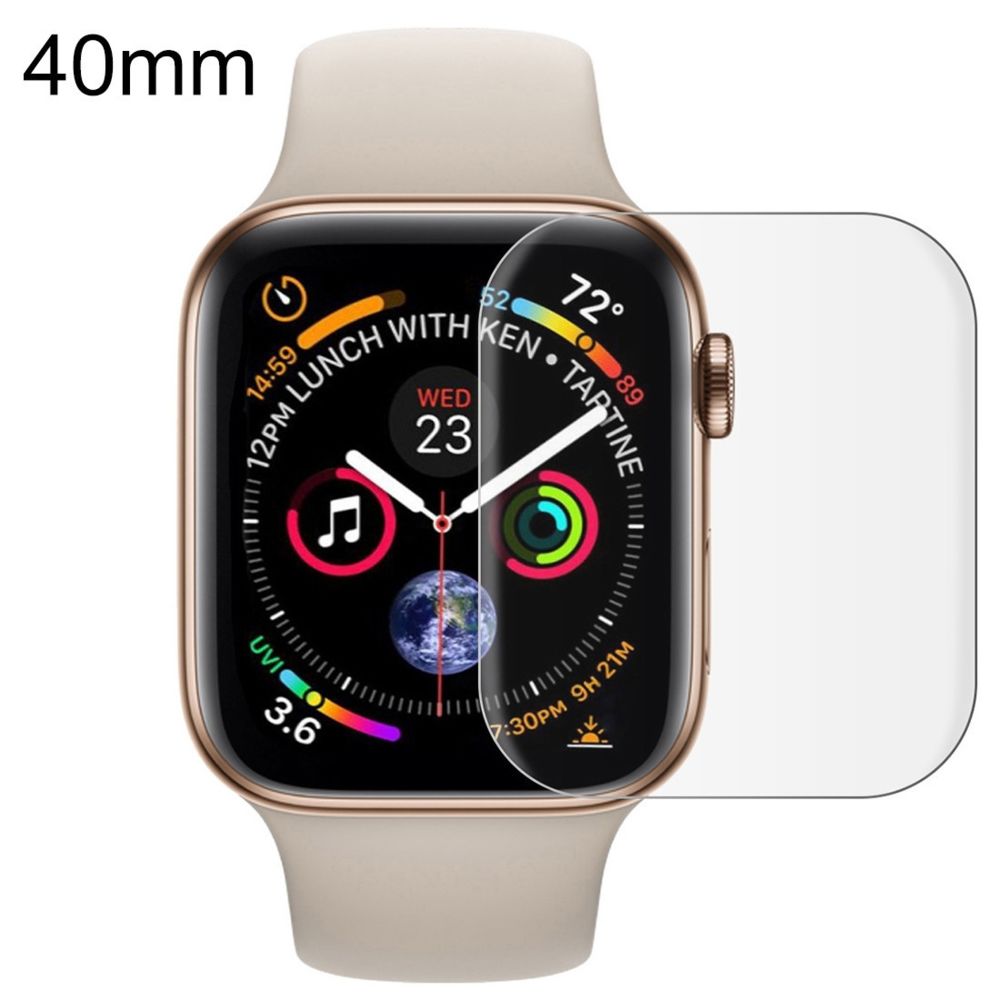 Wewoo - Protecteur d'écran Full Cover pour Apple Watch séries 5 et 4 de 40 mm avec film PET doux transparent - Accessoires montres connectées