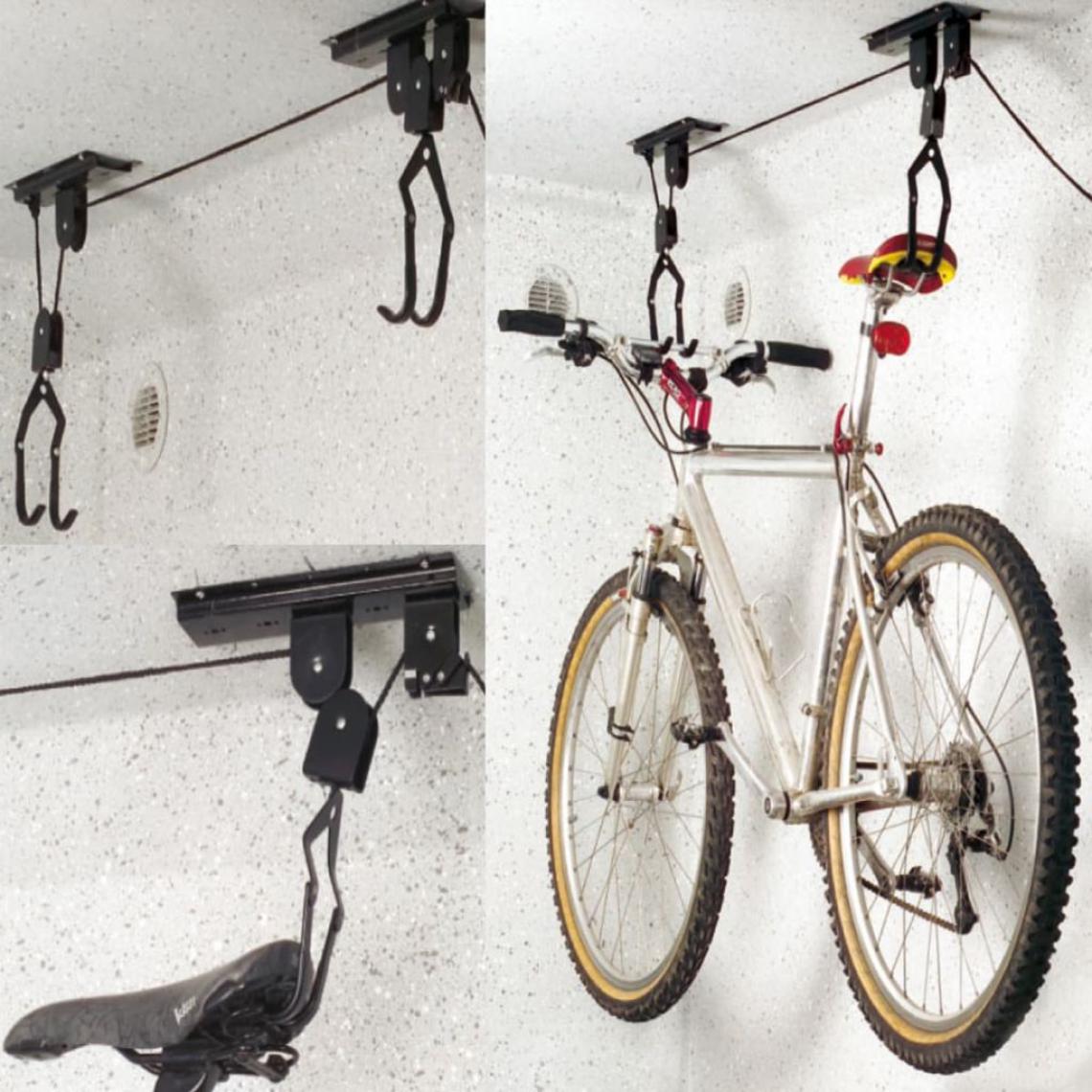 Icaverne - Chic Cyclisme serie Port-Louis Support lève vélo de plafond ProPlus 730915 - Vélo électrique