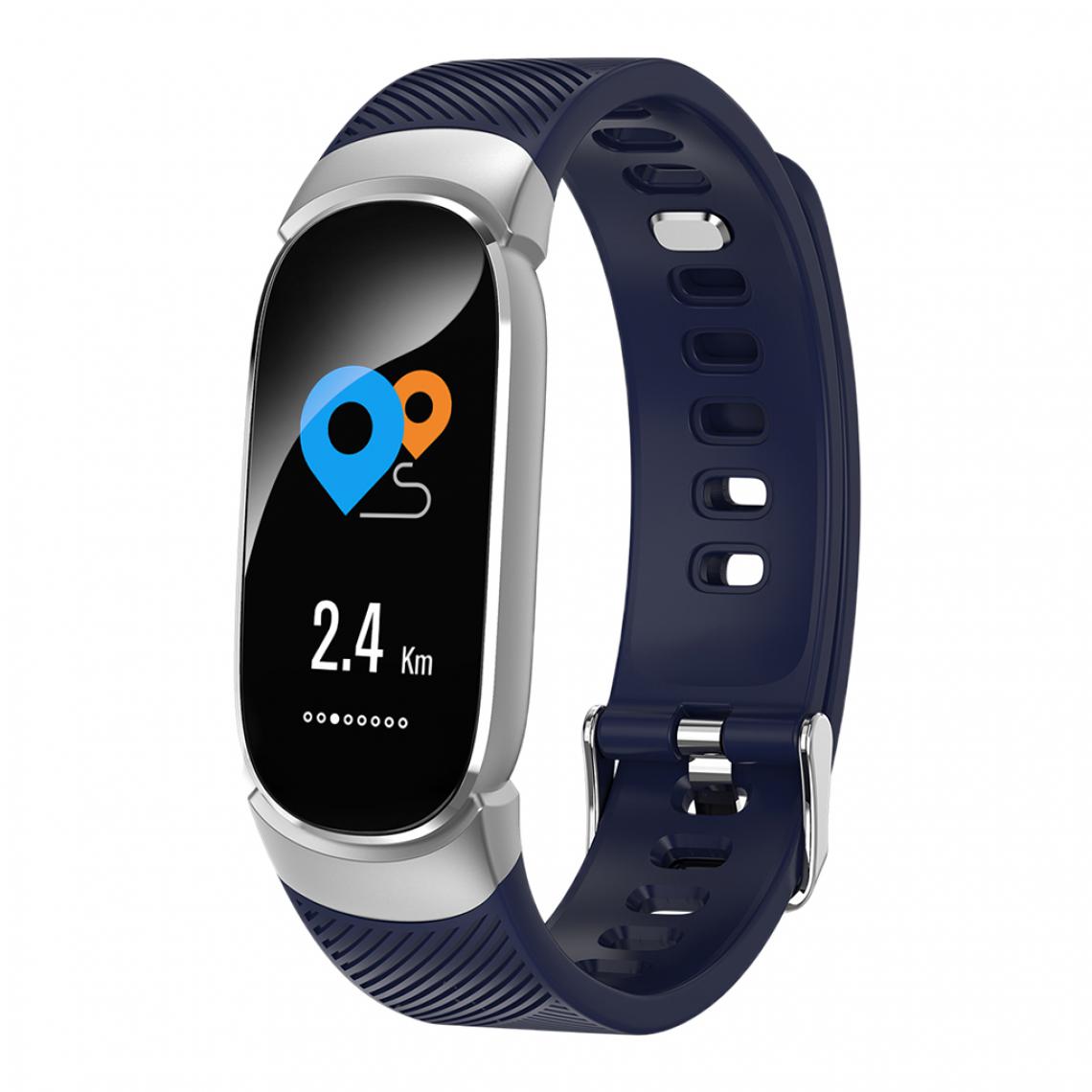 marque generique - QW16 0.96 IP67 étanche Bluetooth Couleur écran Smart Bracelet Montre Bleu - Montre connectée