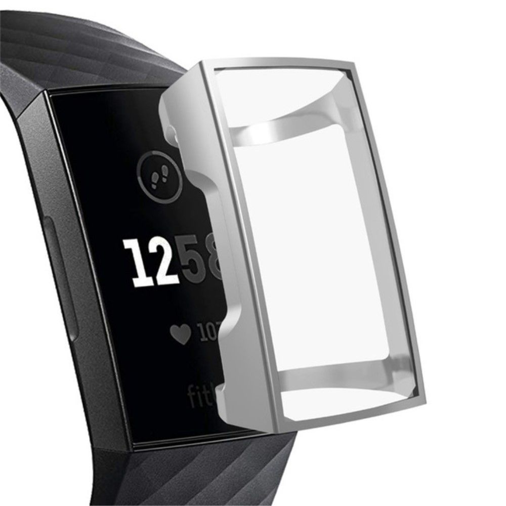 marque generique - Coque en TPU argent pour votre Fitbit Charge 3 - Accessoires bracelet connecté