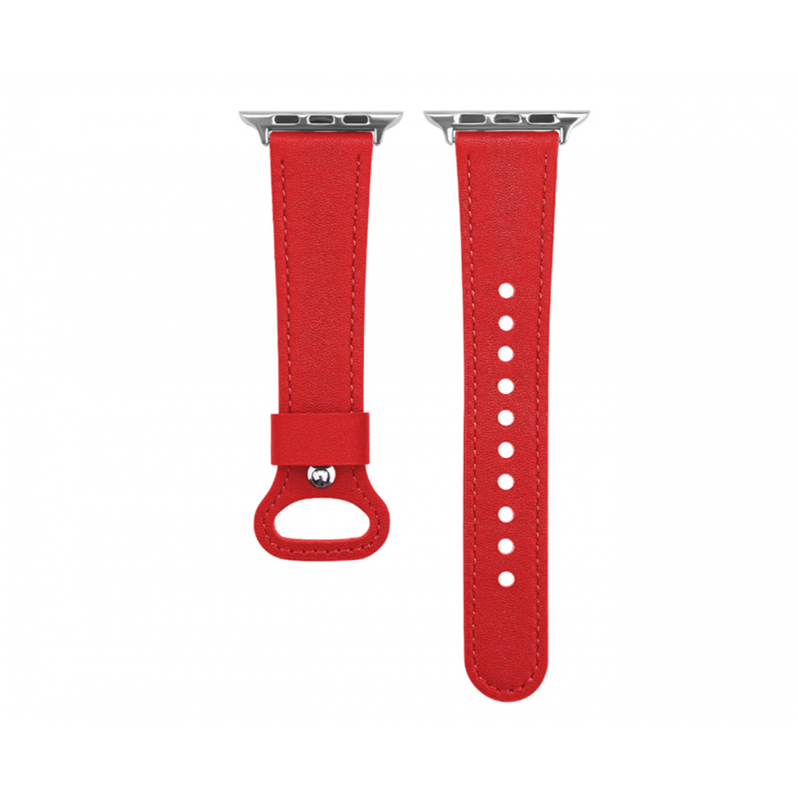 Generic - B07 Rouge petite taille Cuir Sport Sangle de remplacement Bracelets Apple Watch bande 42mm 44mm 45mm Femmes hommes pour iWatch 234567 SE - Accessoires Apple Watch