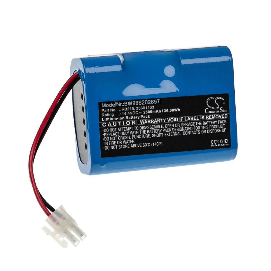 Vhbw - vhbw Batterie compatible avec Hoover RBC031B011, RBC040, RBC040/1011, RBC040/1019 aspirateur, robot électroménager (2500mAh, 14,4V, Li-ion) - Accessoire entretien des sols