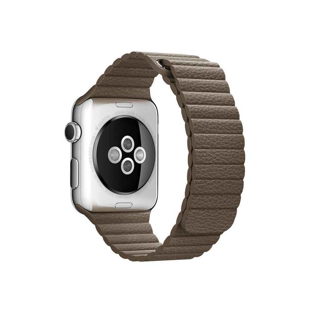 Wewoo - Bracelet marron pour Apple Watch 42mm boucle fermeture magnétique fermoir PU cuir - Accessoires Apple Watch