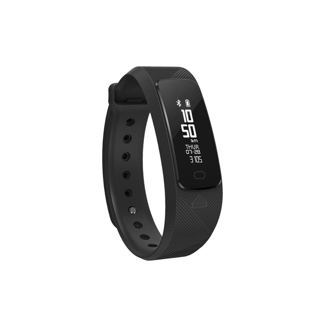 Wewoo - Bracelet connecté noir Fitness Tracker Bluetooth 4.0 Smart Bracelet, IP67 imperméable à l'eau, Modes de sport de soutien / Moniteur de fréquence cardiaque / de pression artérielle / de sommeil - Bracelet connecté