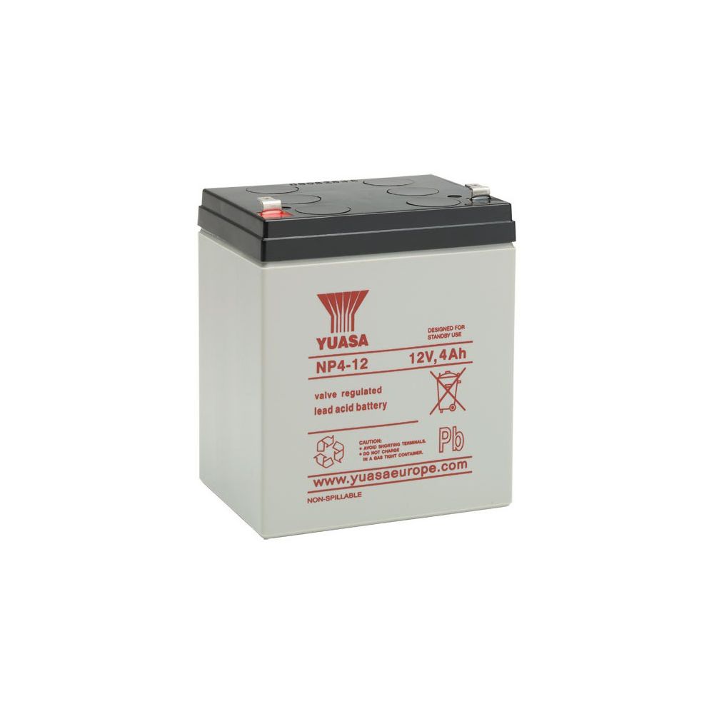 Yuasa - Batterie plomb étanche NP4-12FR Yuasa 12V 4ah - Alarme connectée