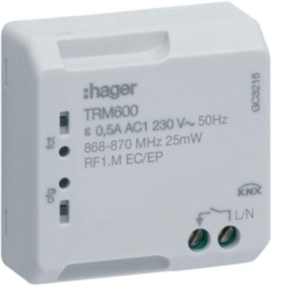 Hager - Hager - TRM600 - Commande pour télérupteur et minuterie KNX Radio - Programmateurs