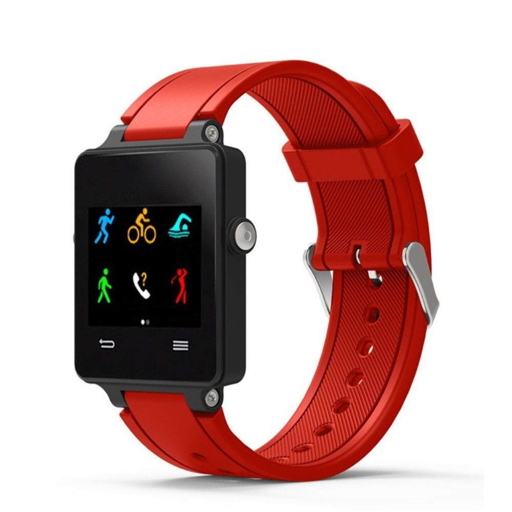 marque generique - Bracelet en silicone rouge pour votre Garmin Vivoactive Acetate - Accessoires bracelet connecté