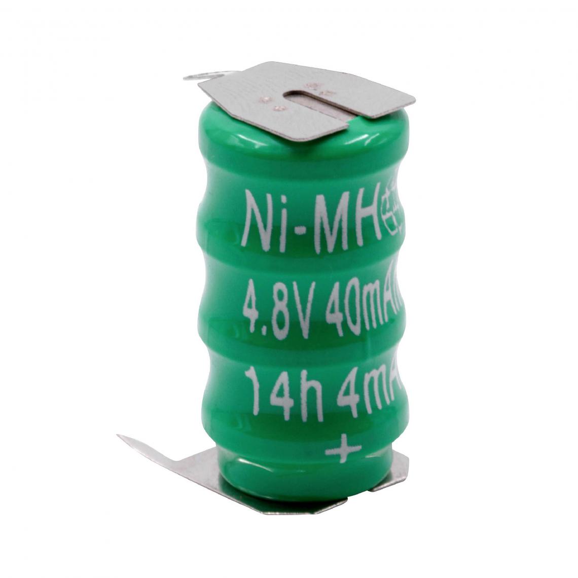 Vhbw - vhbw NiMH pile bouton de remplacement pour type V40H 3 épingles 40mAh 4,8V convient pour les batteries de modélisme - Autre appareil de mesure