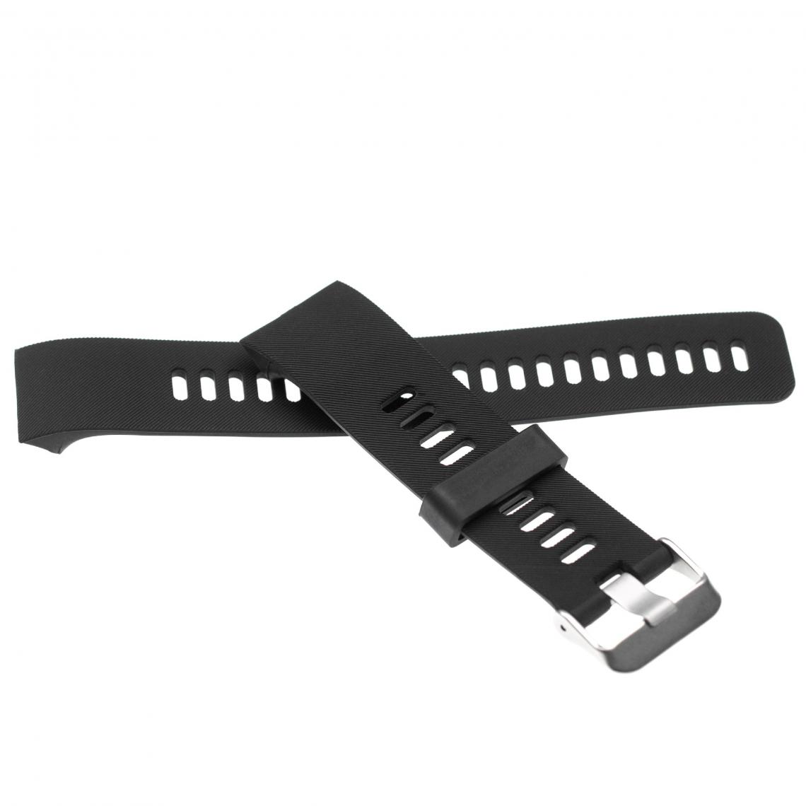 Vhbw - vhbw bracelet compatible avec Garmin Forerunner 30, 35 montre connectée - 13,5 + 9,4 cm silicone noir - Accessoires montres connectées
