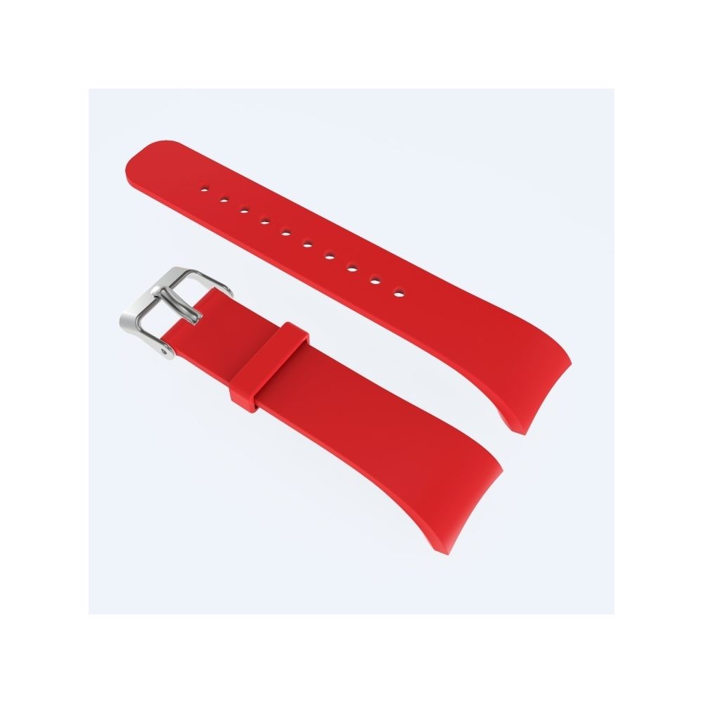 Wewoo - Bracelet de montre en cuir couleur unie pour Galaxy Gear Fit2 R360 (rouge) - Bracelet connecté