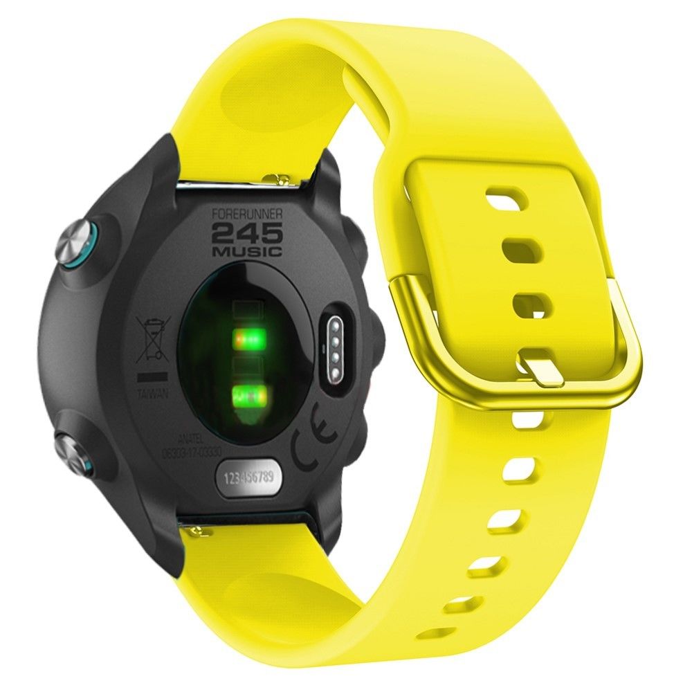 marque generique - Bracelet en silicone jaune pour votre Garmin Forerunner 245 - Accessoires bracelet connecté