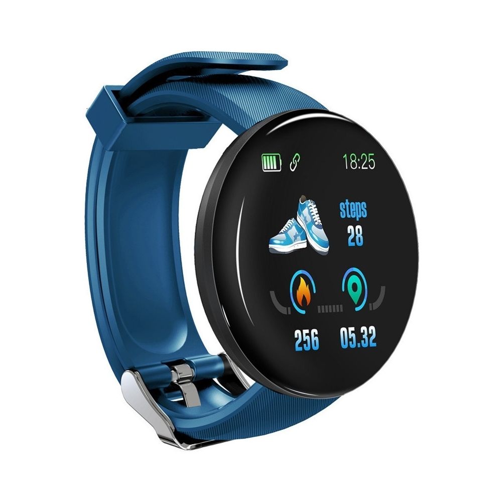 Wewoo - Bracelet connecté D18 1.3inch TFT écran couleur Smart Watch IP65 étancherappel d'appel de soutien / surveillance de la fréquence cardiaque / de la pression artérielle / du sommeil bleu - Bracelet connecté