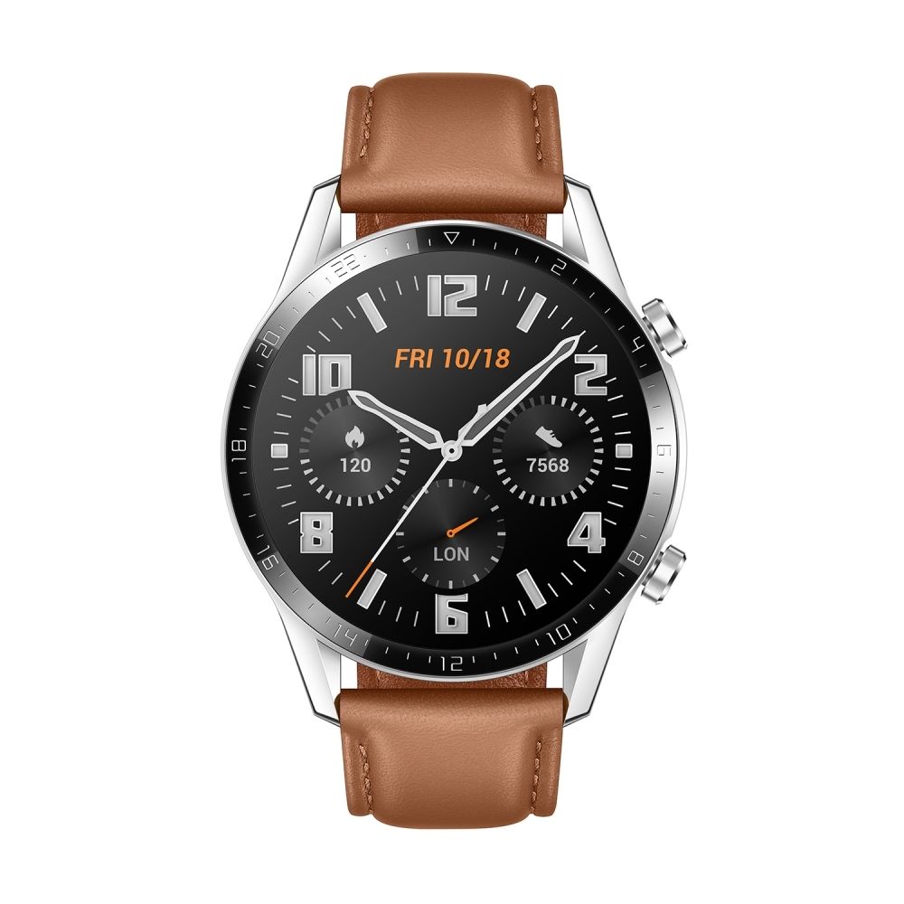 Huawei - Watch GT 2 - 46 mm - Cuir marron - Montre connectée