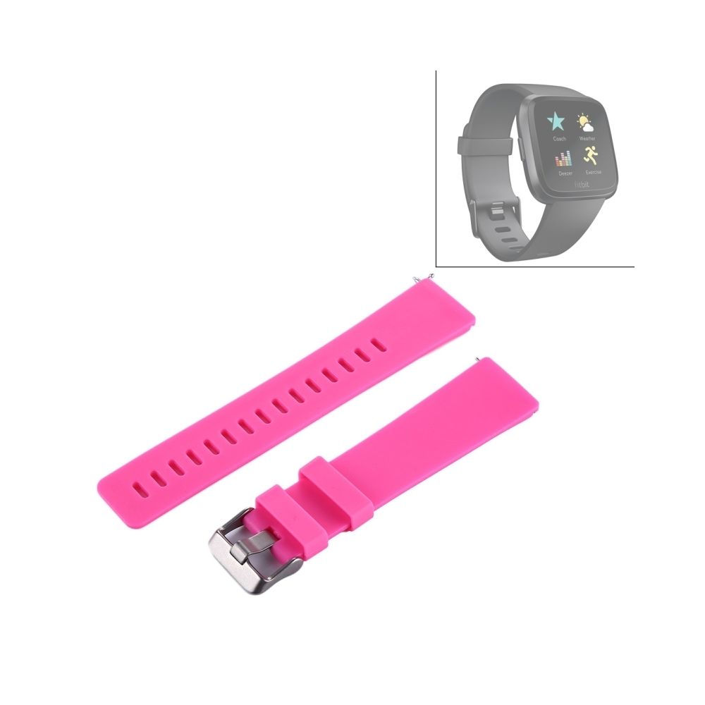 Wewoo - Bracelet pour montre connectée Fitbit Versa Simple Mode De En Silicone Magenta - Bracelet connecté