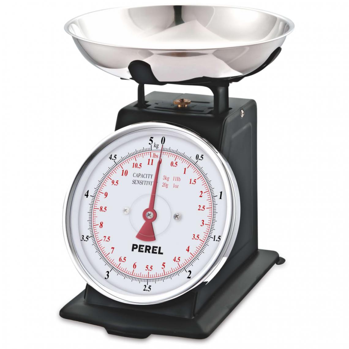 Perel - Perel Balance de cuisine analogique 5 kg Noir - Balance connectée