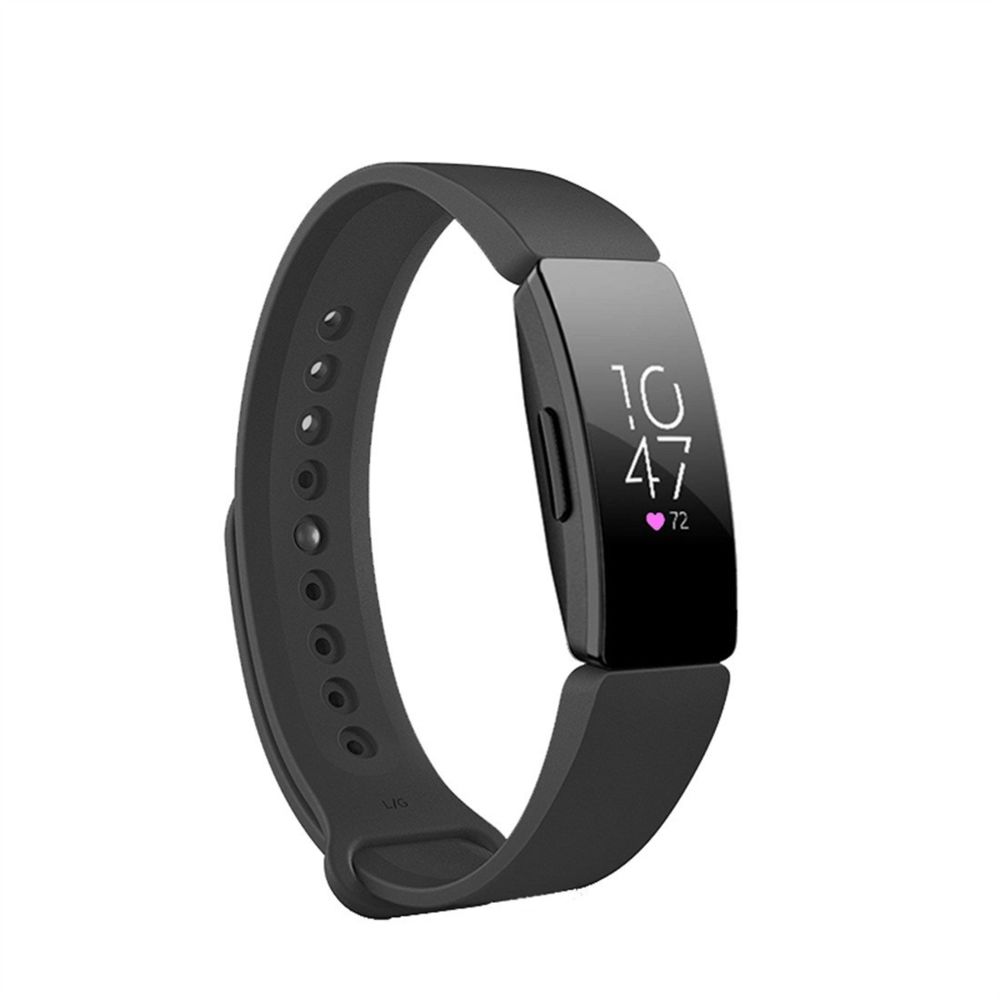 Wewoo - Bracelet pour montre connectée Smartwatch avec à poignet à fixation rapide Fitbit Inspire HR noir - Bracelet connecté