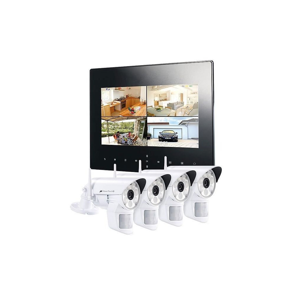 Visortech - Système de surveillance numérique Visortech DSC-720 - 4 caméras - Caméra de surveillance connectée