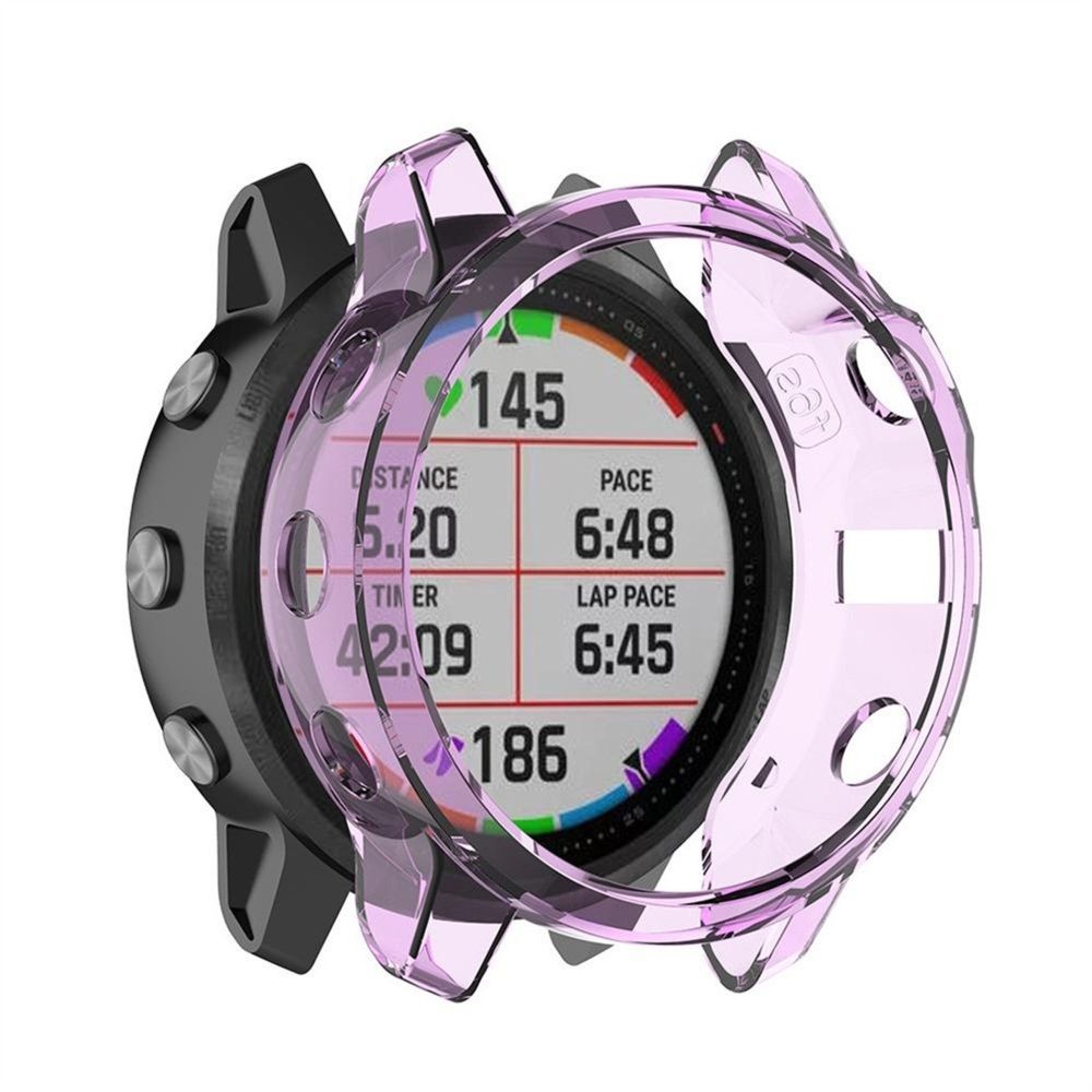 Wewoo - Boîtier de montre Pour Garmin Fenix 6s TPU demi-couverture Smart Watch Protevtice Case violet - Accessoires montres connectées