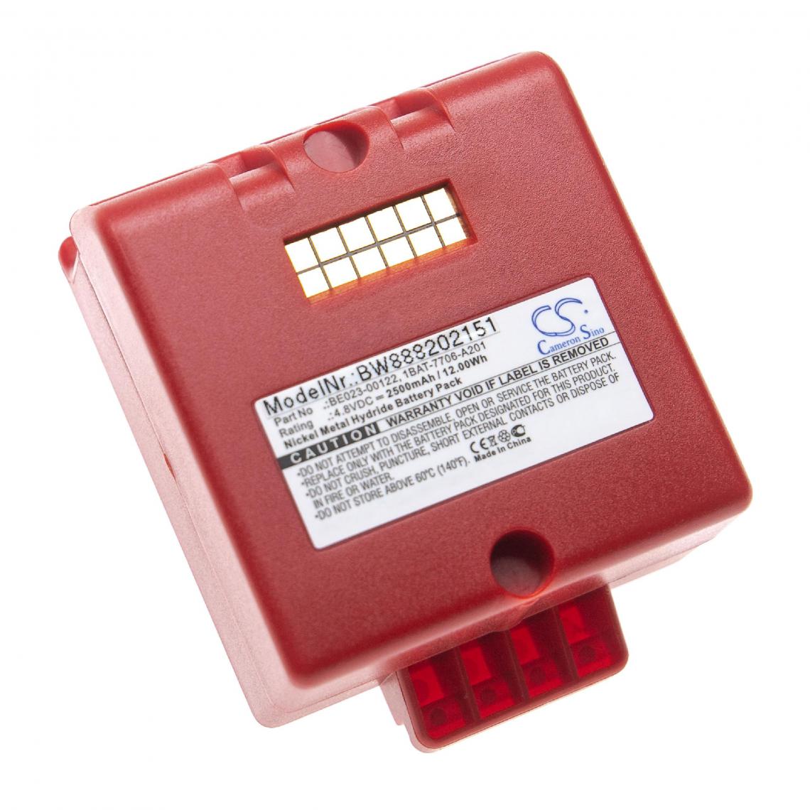 Vhbw - vhbw Batterie remplacement pour Cattron Theimig 1BAT-7706-A201, BE023-00122 pour télécommande industrielle (2500mAh, 4,8V, NiMH) - rouge - Autre appareil de mesure