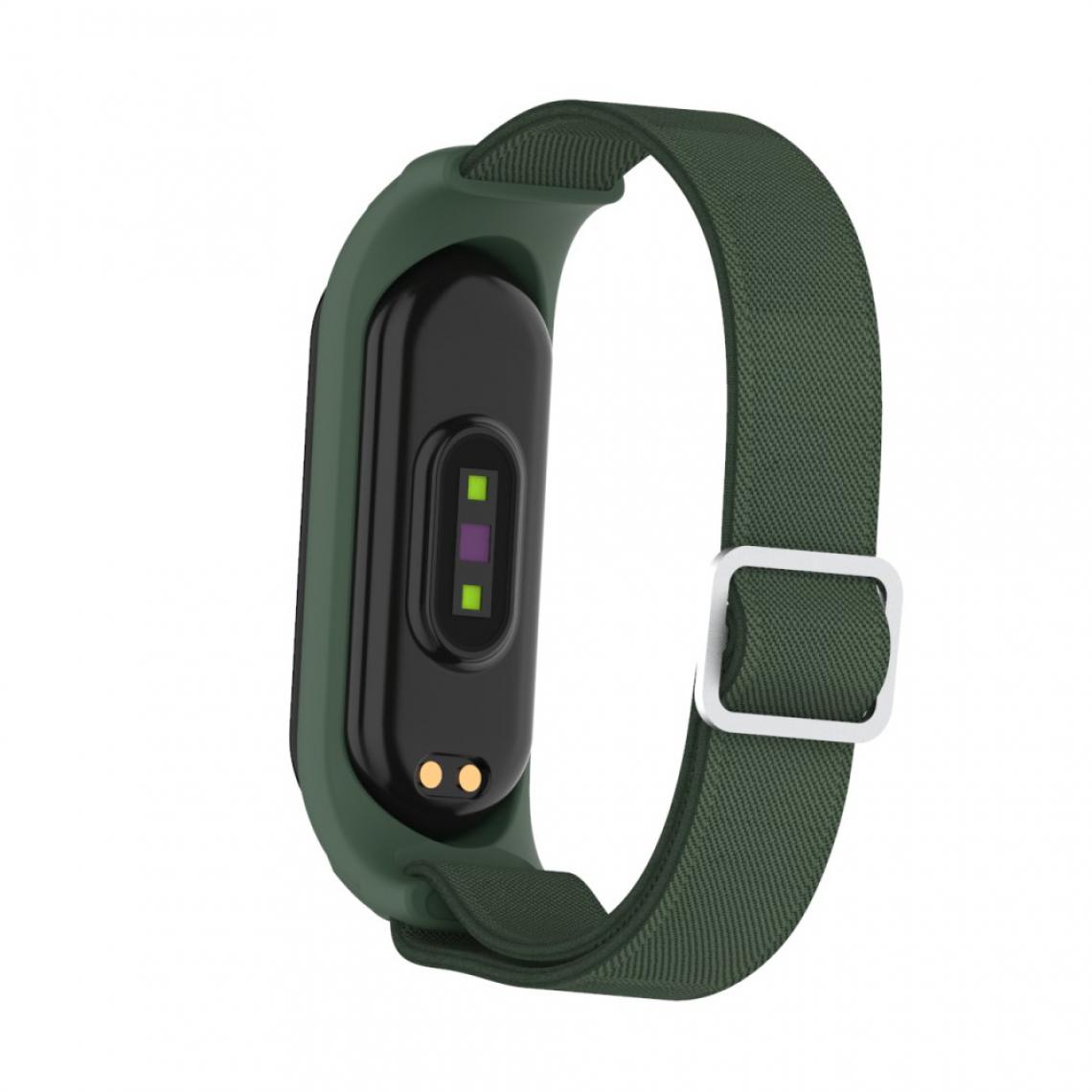 Other - Bracelet en nylon Élastique vert armé pour votre Xiaomi Mi Band 3/4/5/6 - Accessoires bracelet connecté