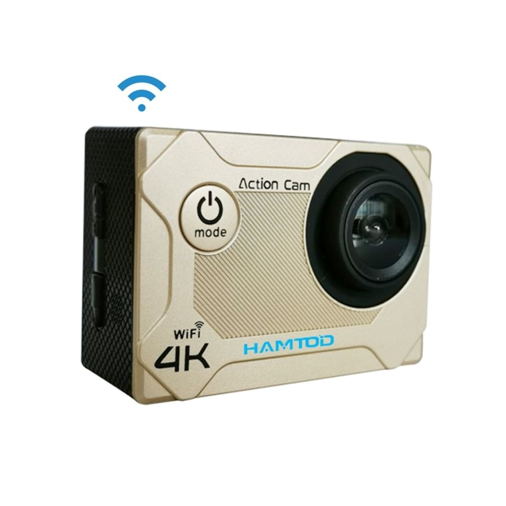 Wewoo - Caméra de sport UHD 4K WiFi avec boîtier étanche, Generalplus 4247, écran LCD 2,0 pouces, objectif à angle large 170 degrés (Or) - Caméras Sportives