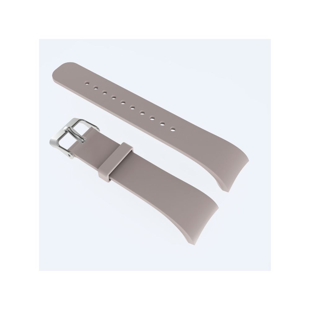 Wewoo - Bracelet de montre en cuir couleur unie pour Galaxy Gear Fit2 R360 (Kaki) - Bracelet connecté