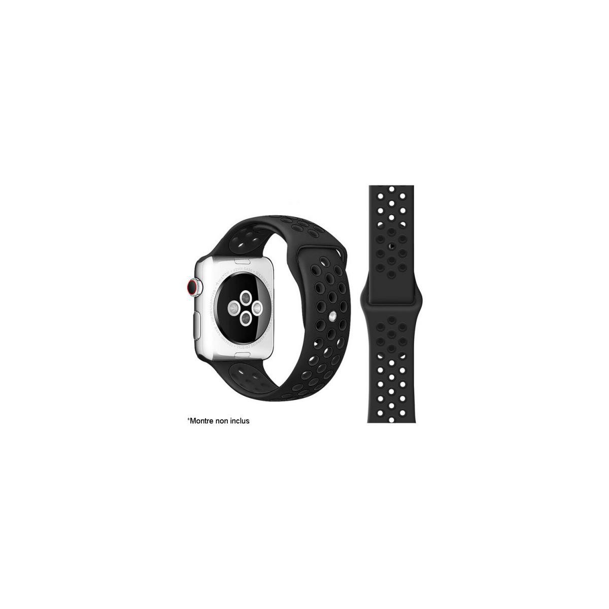 Ibroz - Ibroz Bracelet Apple Watch Sport 44mm noir mat - Accessoires Apple Watch