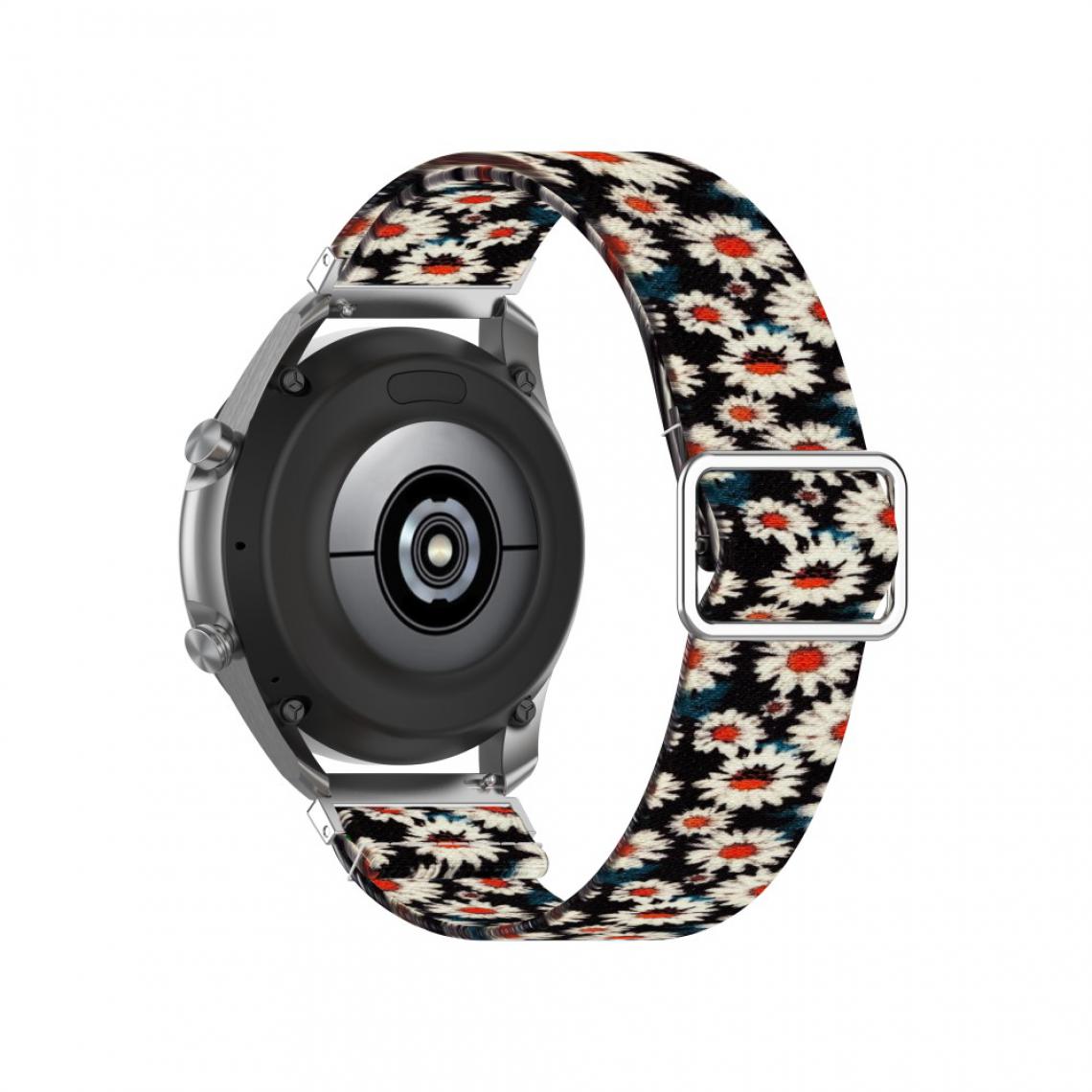 Other - Bracelet en nylon Motif Imprimé Réglable 20mm chrysanthème pour votre Samsung Galaxy Watch3 41mm/Watch Active - Accessoires bracelet connecté