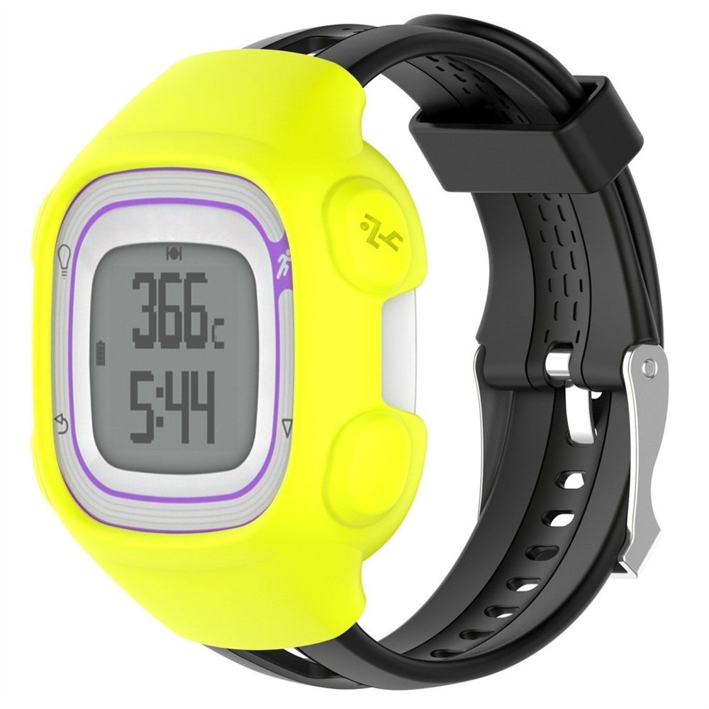 Wewoo - Boîtier de montre Étui de protection en silicone Smart Watch pour Garmin Forerunner 10/15 Jaune - Accessoires montres connectées